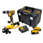 Taladro Percutor 1/2" DCD796 + Esmeril Angular 4-1/2" DCG412 20V DEWALT DCK209P2T-B2