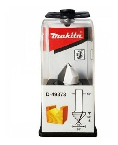D_703904-MPE45825729487_052021-O-1 Fresa Ranura V (90°) 1/4" (6.35 mm) x 5/8" MAKITA D-49373 - Imagen 1