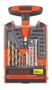 Set De 50 Piezas Con Estuche BLACK + DECKER Bda50-la