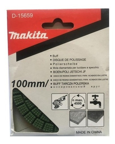 D_835618-MPE45816391017_052021-O-1 Disco Pulidor Diamantado De 100 Mm. Verde MAKITA D-15659 - Imagen 1