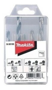 Set 5 Brocas/ 2 Madera(6 Y 8mm) Y 3 Metal MAKITA D-30106