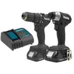 Atornillador de Impacto 1/4" DTD157 + Taladro Percutor 1/2" DHP487 18V MAKITA DLX2414X7B
