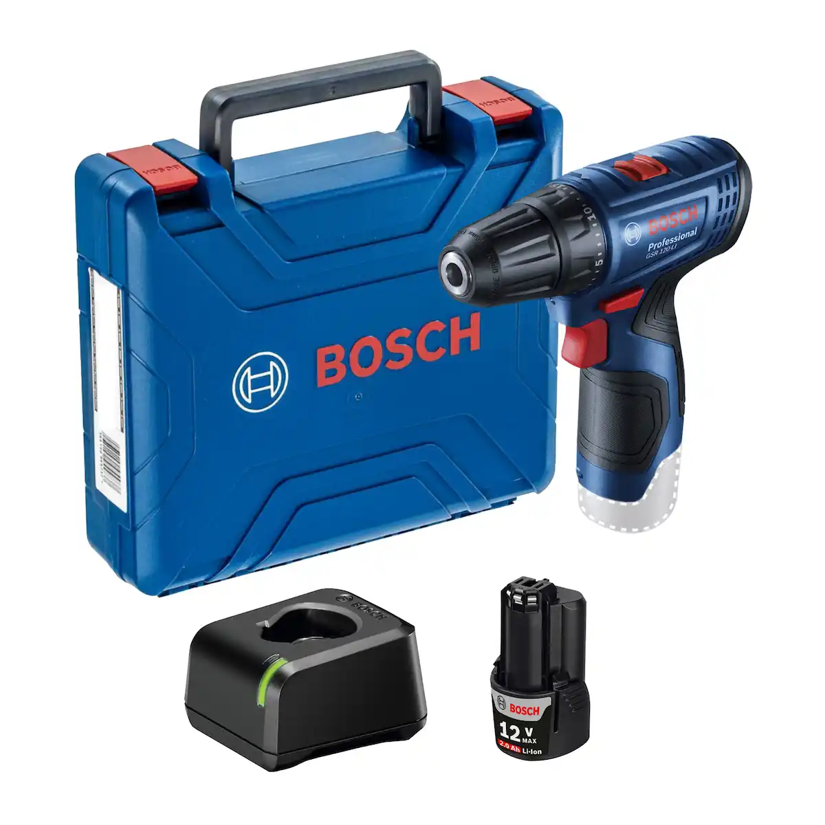 0601.9G8.0E1-000 (1) Taladro Atornillador 3/8" 12V + 1 Bat. 2Ah + Cargador + Maleta BOSCH GSR 120-Li - Imagen 1