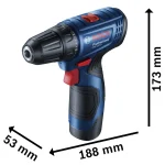 Taladro Atornillador 3/8" 12V + 1 Bat. 2Ah + Cargador + Maleta BOSCH GSR 120-Li - Imagen 4