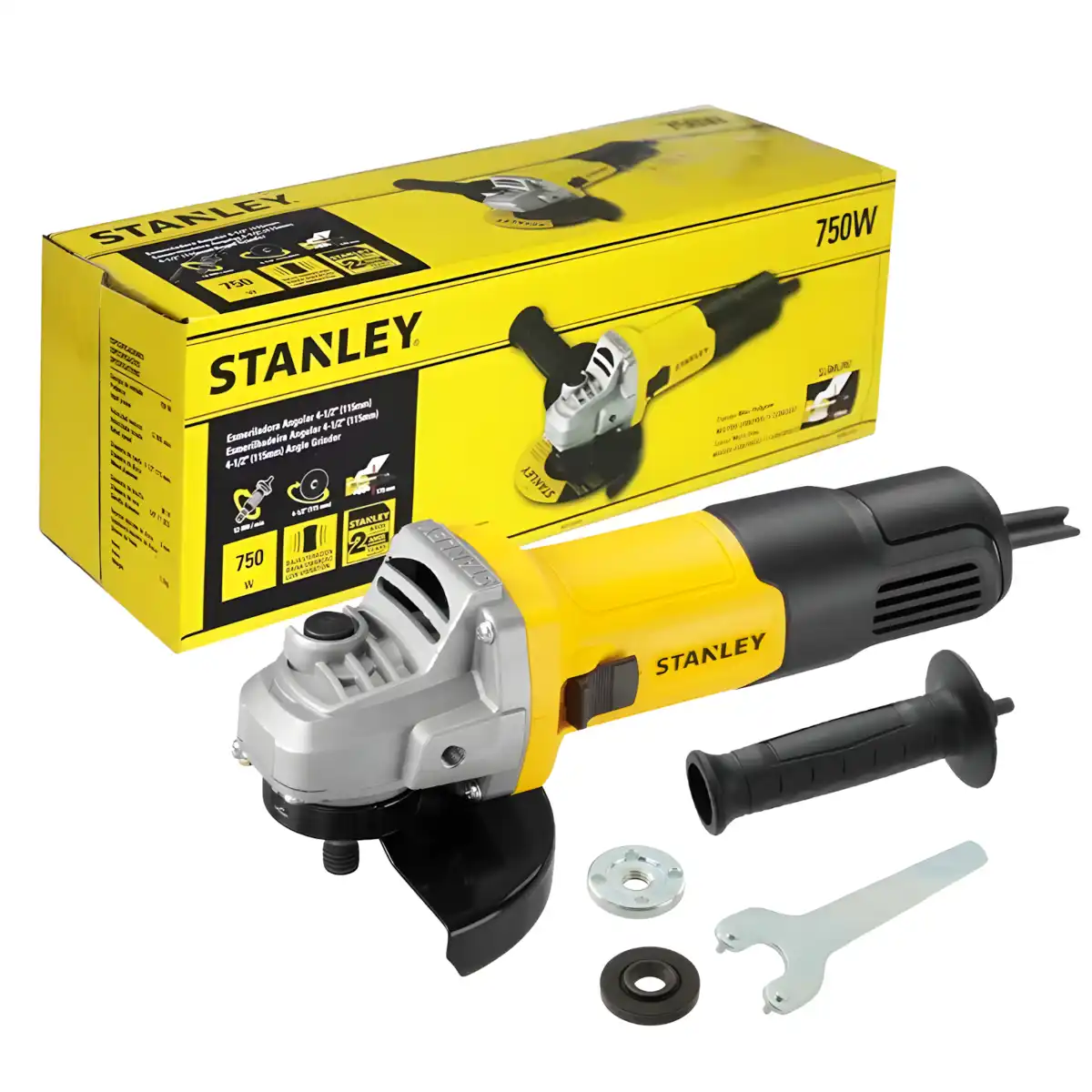 SG7115-B2 (1) Esmeril Angular Profesional 4 1/2" 750W STANLEY SG7115-B2 - Imagen 1