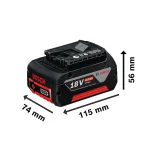 Llave de Impacto 1/2" GDX 18V-200 + Rotomartillo SDS Plus 2J GBH 180-LI Brushless + 2 Bat. 4Ah + Cargador BOSCH - Imagen 7