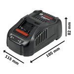 Llave de Impacto 1/2" GDX 18V-200 + Rotomartillo SDS Plus 2J GBH 180-LI Brushless + 2 Bat. 4Ah + Cargador BOSCH - Imagen 8