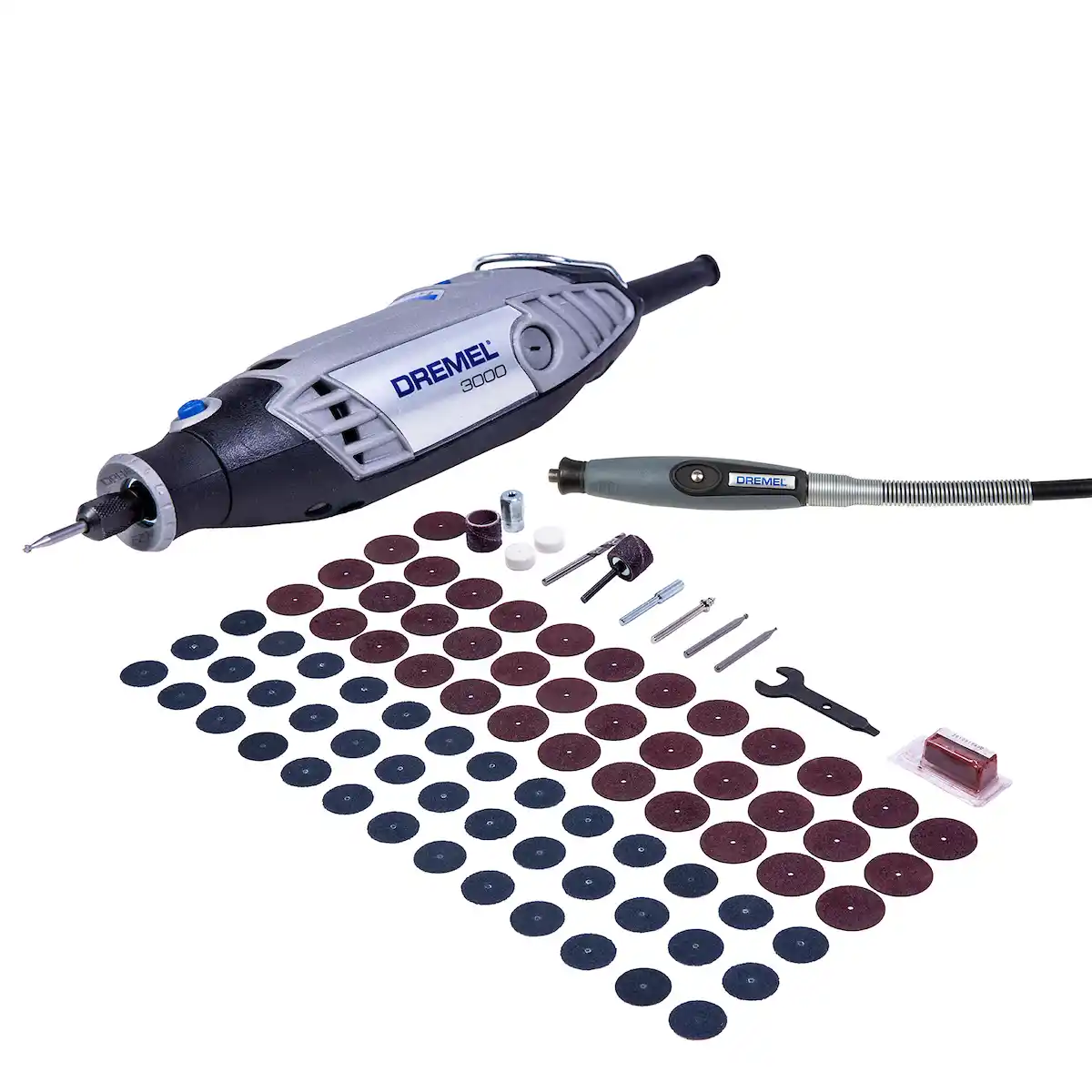 F013.300.0GB-000 (1) Minitorno 130W + Kit de 82 Accesorios Dremel 3000 - Imagen 1