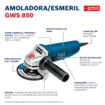 Rotomartillo SDS Plus 820W GBH 2-24 D+ Esmeril Amoladora Angular 4-1/2" GWS 850 BOSCH - Imagen 10