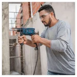 Taladro Percutor 1/2" 750W GSB 13 RE (MP) + Esmeril Amoladora Angular 4-1/2" GWS 700 BOSCH + Bolso Portaherramientas - Imagen 7