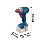 Taladro Percutor 13MM 18V GSB 18V-90 C + Llave/Atornillador de Impacto GDX 18V-285 BOSCH - Imagen 8